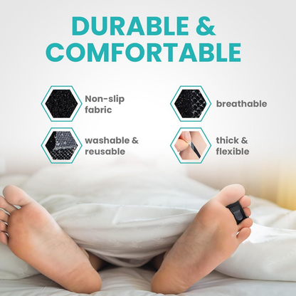 Promifun Fabric Hammer Toe Corrector Broken Crooked Toes Protectors Taped Wraps Toe Splint Hammertoe Straightener,10 Pack,Size S,Black