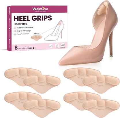 4-Pair Heel Grips Pads